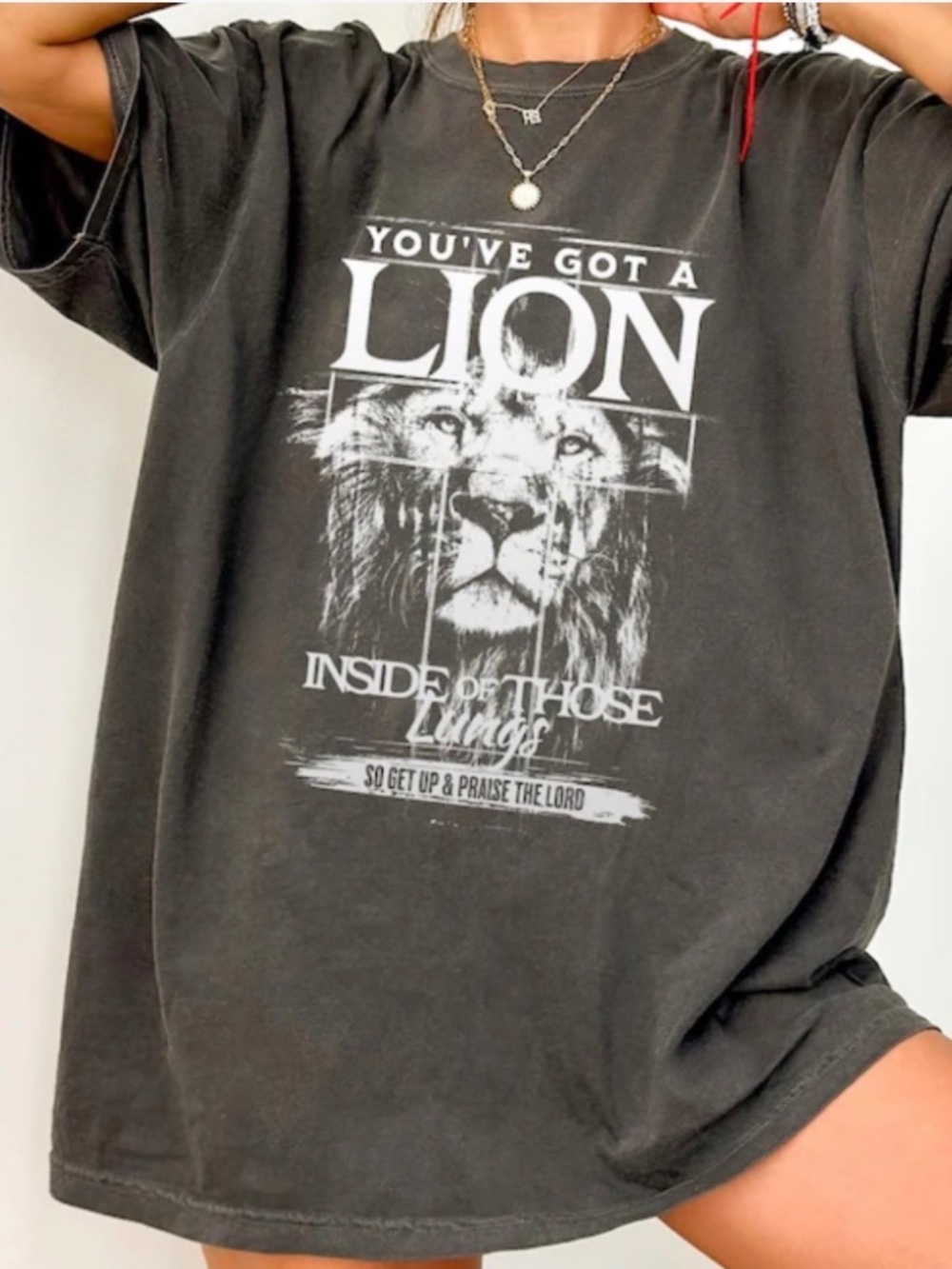 Christian lion shirt, Comfort Colors, You've Got A Lion, Inside Of Those Lungs W
